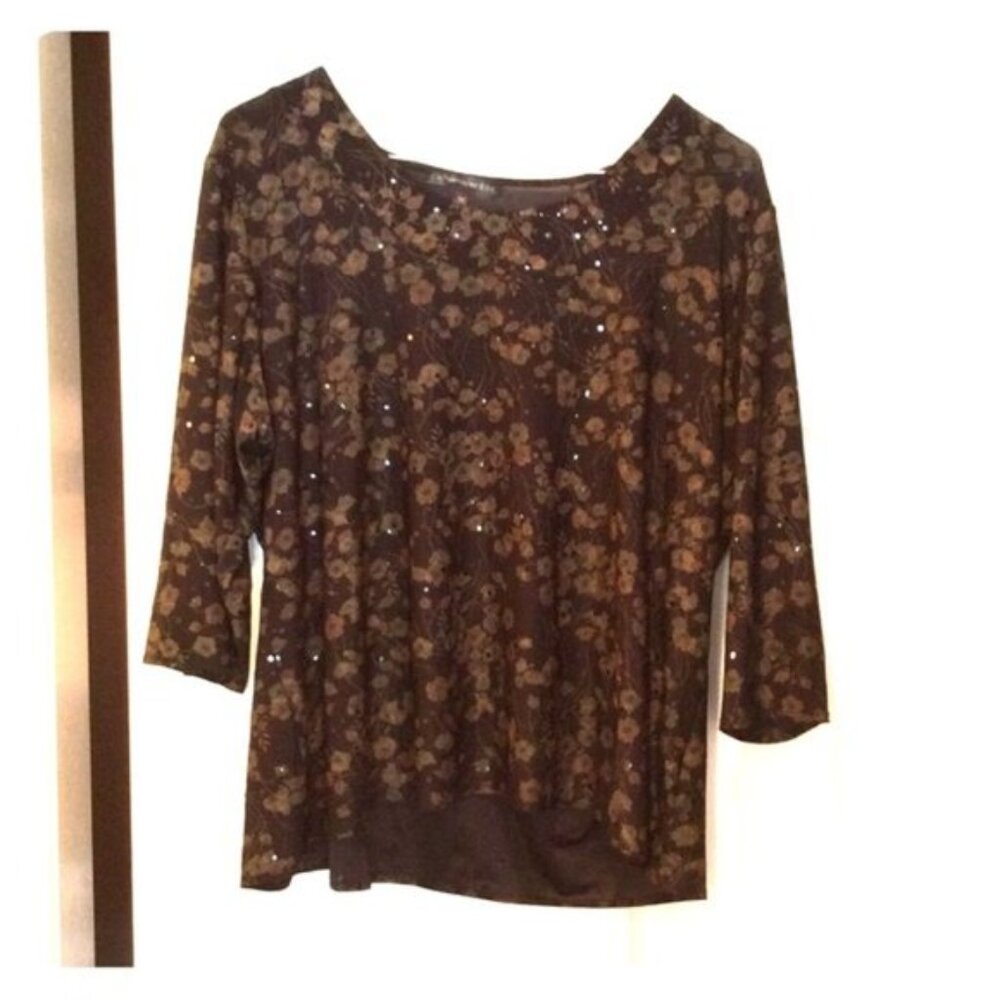 2 pieces: Dressy plus blouse plus a casual black sweater both 2X